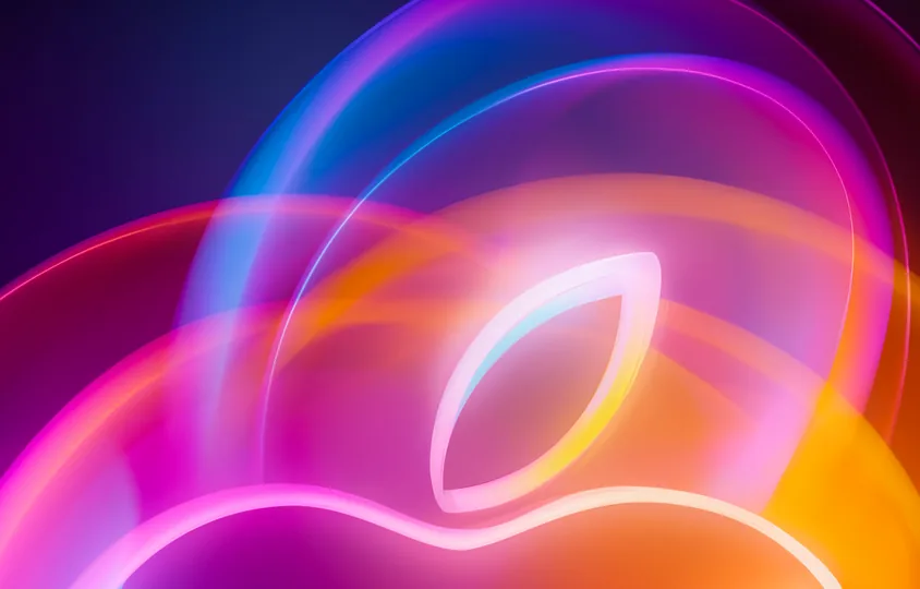 Apple Neon Swirl